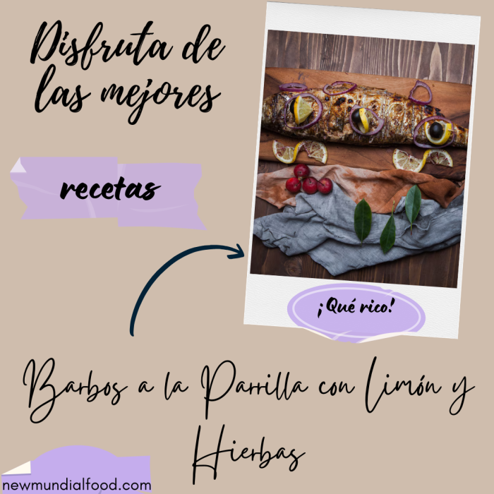 Barbos a la Parrilla con Limón y Hierbas