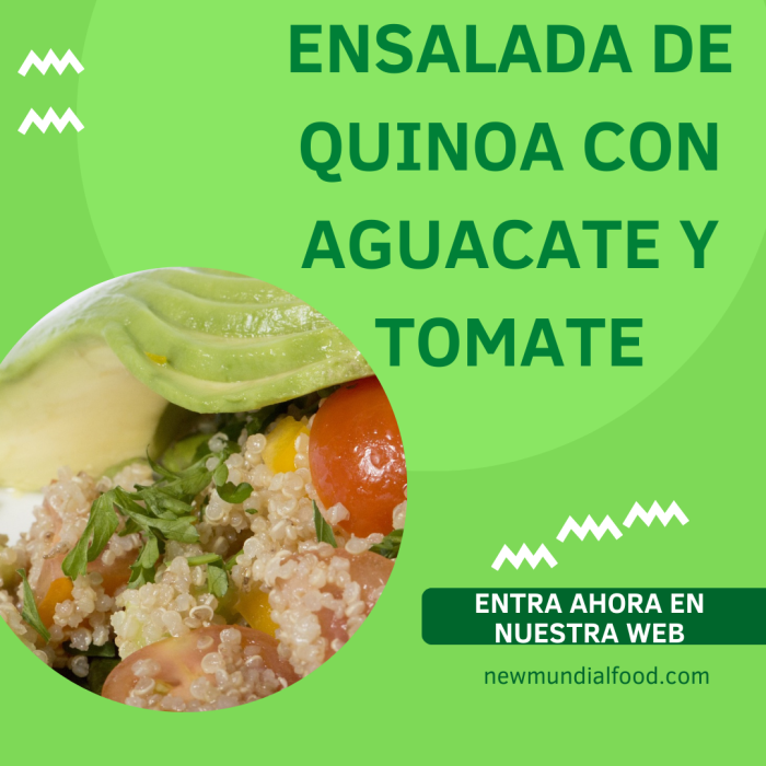 Ensalada de Quinoa con Aguacate y Tomate