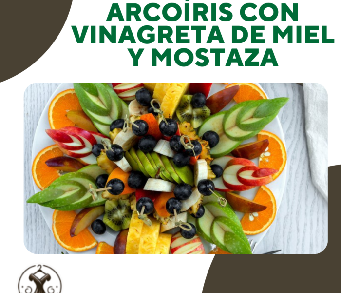 Ensalada Arcoíris con Vinagreta de Miel y Mostaza